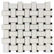 Thassos Basket Weave with Black dots