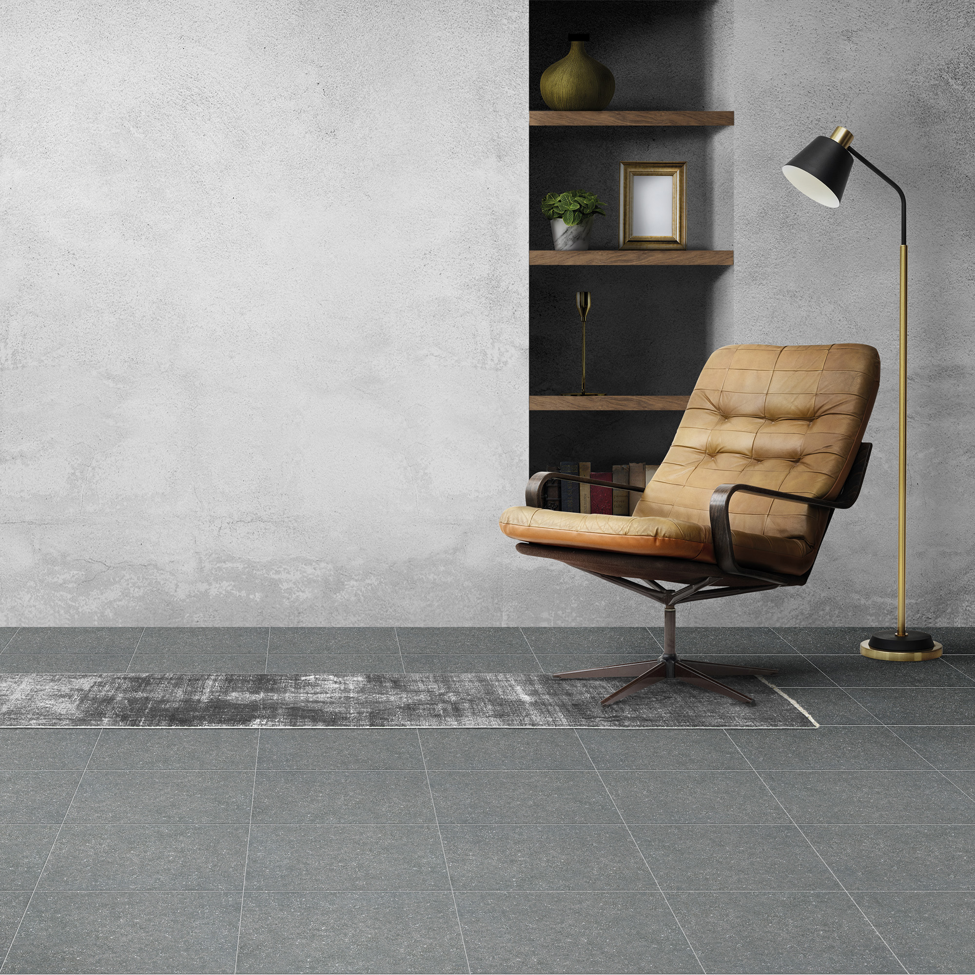 Blue stone porcelain floorings