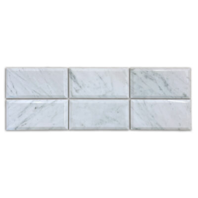 Bianco Carrara Big Beveled 3x6