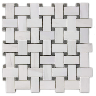 Dolomite Basket Weave with Grey dots