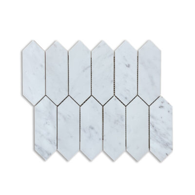 Bianco-Carrara-Picket-Mosaic