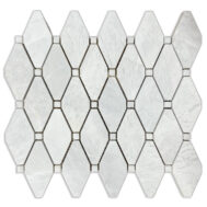 Ice Silver Rhomboid Mosaic