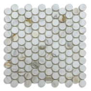 Calacatta Gold 1” Penny Round