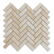 Crema Marfil 1x3 Herringbone Mosaic