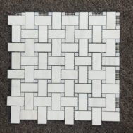 Dolomite Basket Weave with Blue Celeste Dots